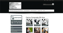 Desktop Screenshot of cairnscorporatepahire.com.au