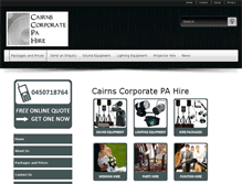 Tablet Screenshot of cairnscorporatepahire.com.au